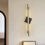 Sculptural Linear LED Wall Sconce in Brass and Acrylic