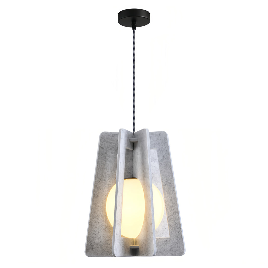 Geometric Felt Pendant Light with Acoustic Design for Modern Interiors