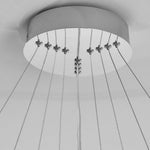 Aurelia Tiered Ring Chandelier — Chrome Finish, LED, Dimmable
