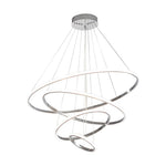 Aurelia Tiered Ring Chandelier — Chrome Finish, LED, Dimmable