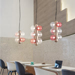 Lumière Moderne Glass Bubble Chandelier in Gold for Dining and Living Spaces