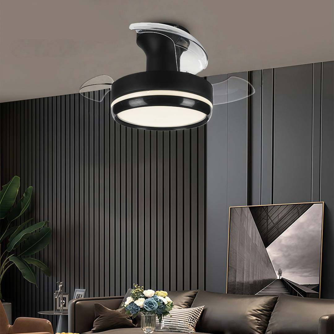 Minimalist LED Ceiling Fan with Remote Control and Dimmable Light