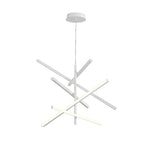Linear LED Chandelier in Iron – Modern Nordic Pendant for Dining & Kitchen