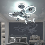 Aviator LED Ceiling Fan with Full Spectrum Light for Kids' Rooms