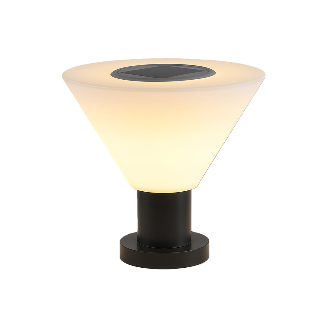 Outdoor Pillar Light with Stainless Steel Frame and PE Shade