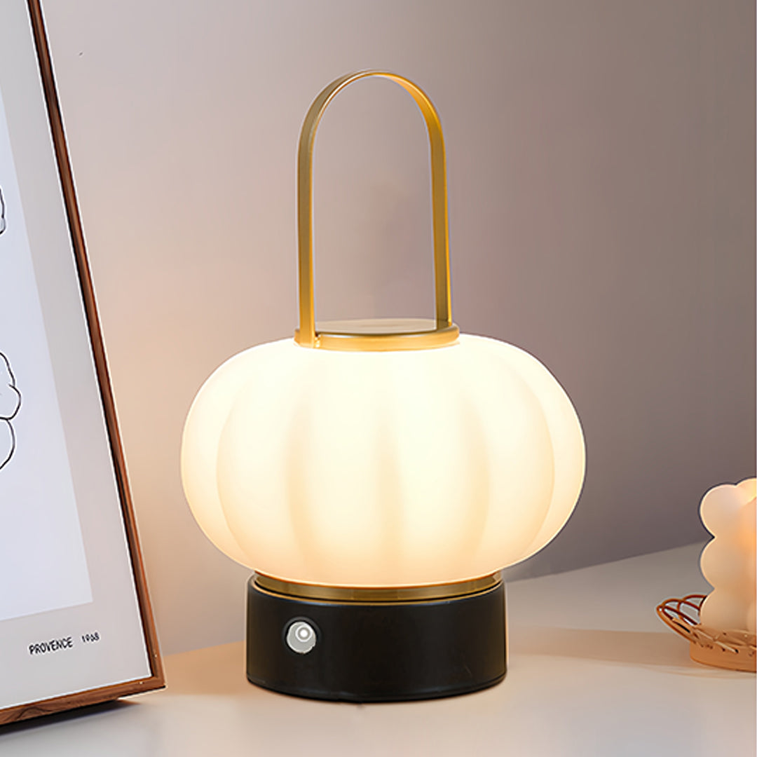 Aurora Lantern Table Lamp – Portable Nordic LED Accent Light with Dimmable Warm to Cool Glow