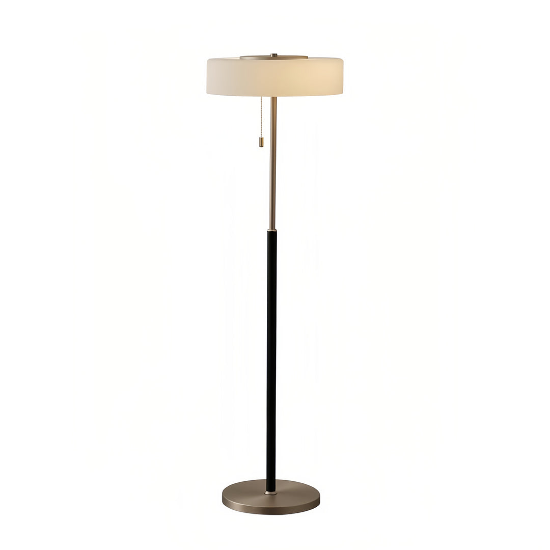 Lumière Drum Floor Lamp – LED Standing Light with Frosted Glass Shade