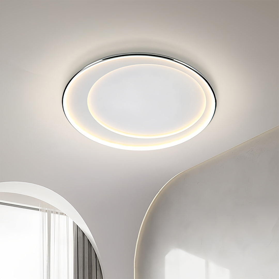 Lumina Round LED Flush Mount Ceiling Light in Matte White