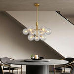 Solid Copper Glass Ball Chandelier | Modern Luxury Pendant Light