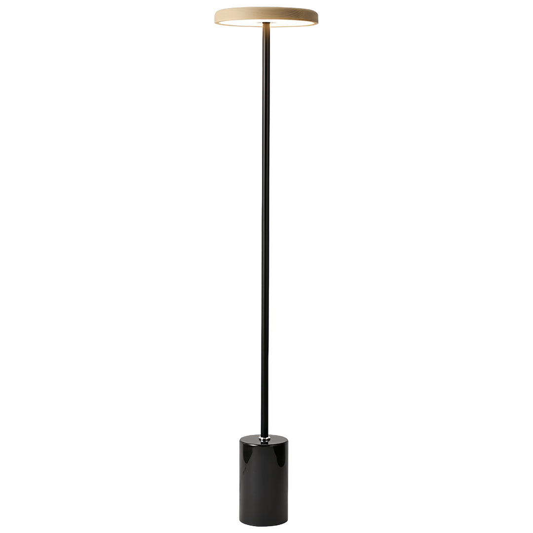 Lumina Floor Lamp – Modern LED Uplight with Marble Base and Acrylic Shade