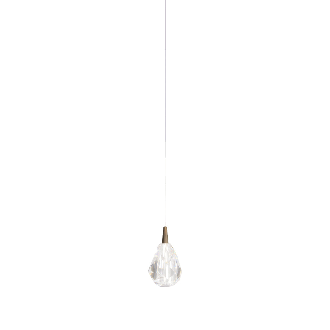Aurelia Crystal Pendant Light – Minimalist Gold LED Chandelier for Dining and Living Spaces