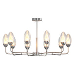 Luxury Copper Modern Chandelier with Clear Glass Shades