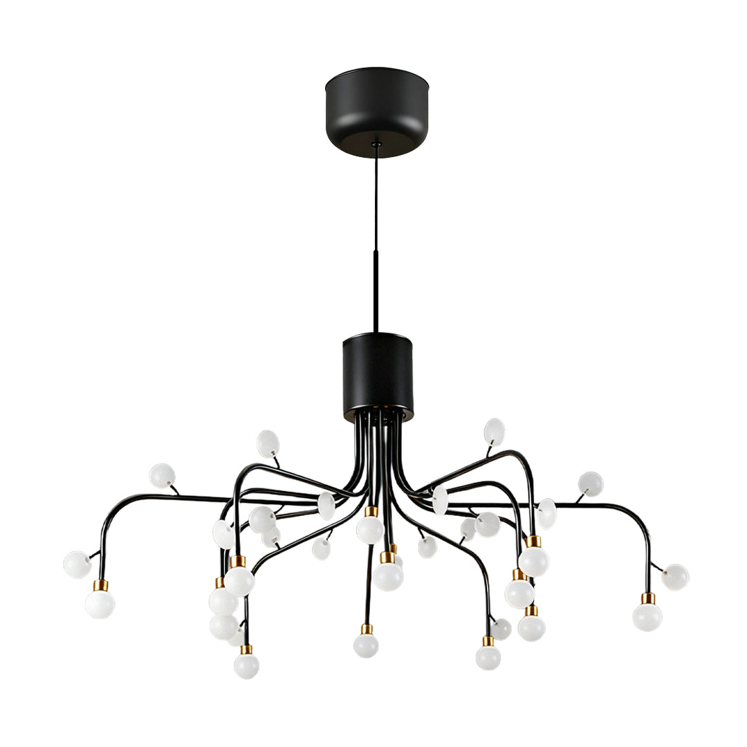 Modern Retro Adjustable LED Chandelier with Acrylic Shade