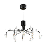 Modern Retro Adjustable LED Chandelier with Acrylic Shade