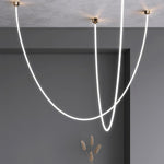 Linear LED Pendant Light – Minimalist Silicone Neon Ceiling Lamp
