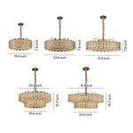 Lumina Crystal Chandelier in Champagne Gold with Adjustable LED Lighting