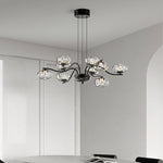 Modern LED Chandelier with Magic Bean Glass Shades – 9 or 16 Lights