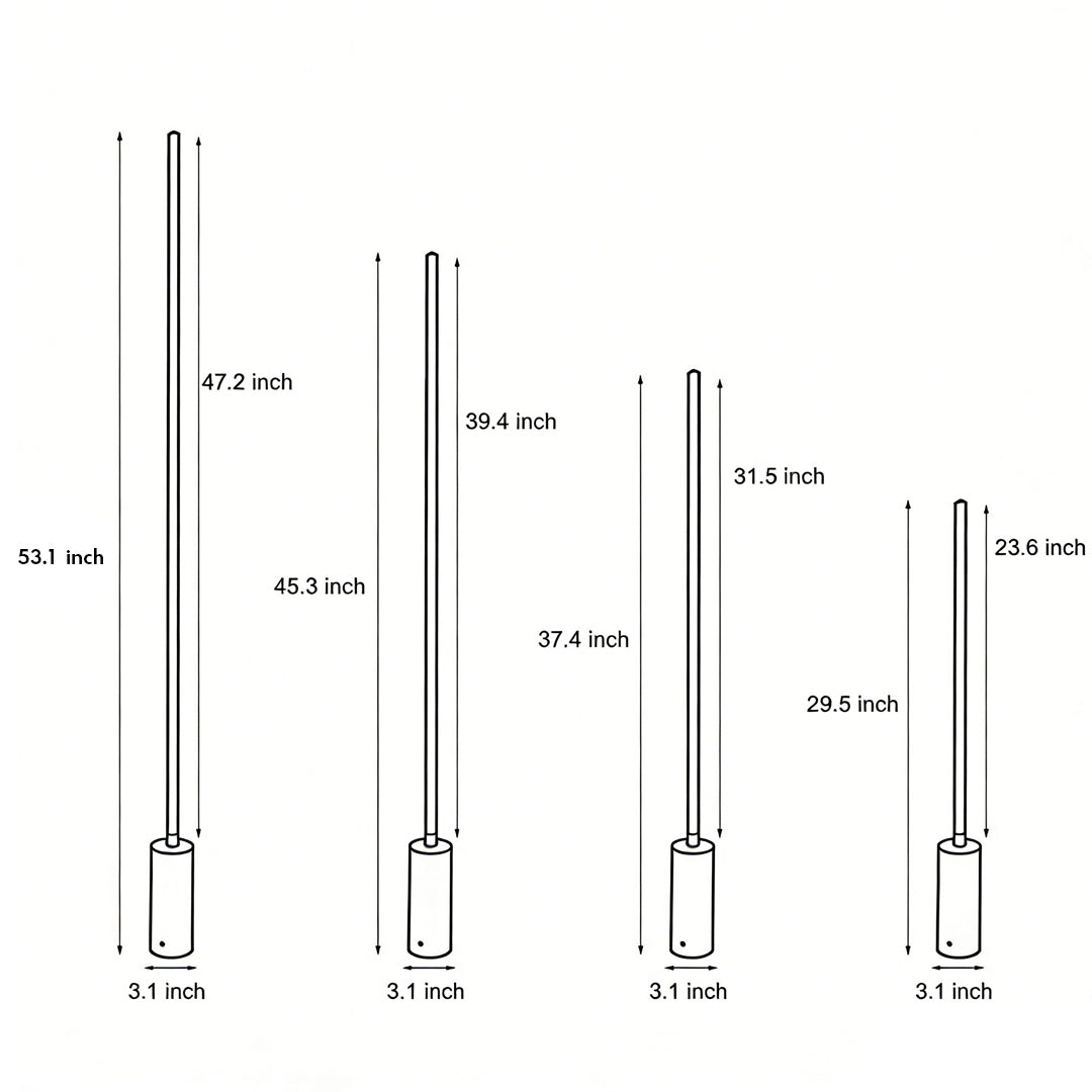 Modern Outdoor LED Floor Lamp – Waterproof Linear Garden Light