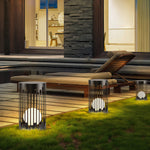 Aria Outdoor Lantern in Matte Black with White PE Shade, IP65 Waterproof