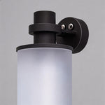 Cylindrical LED Outdoor Wall Sconce in Gray Aluminum