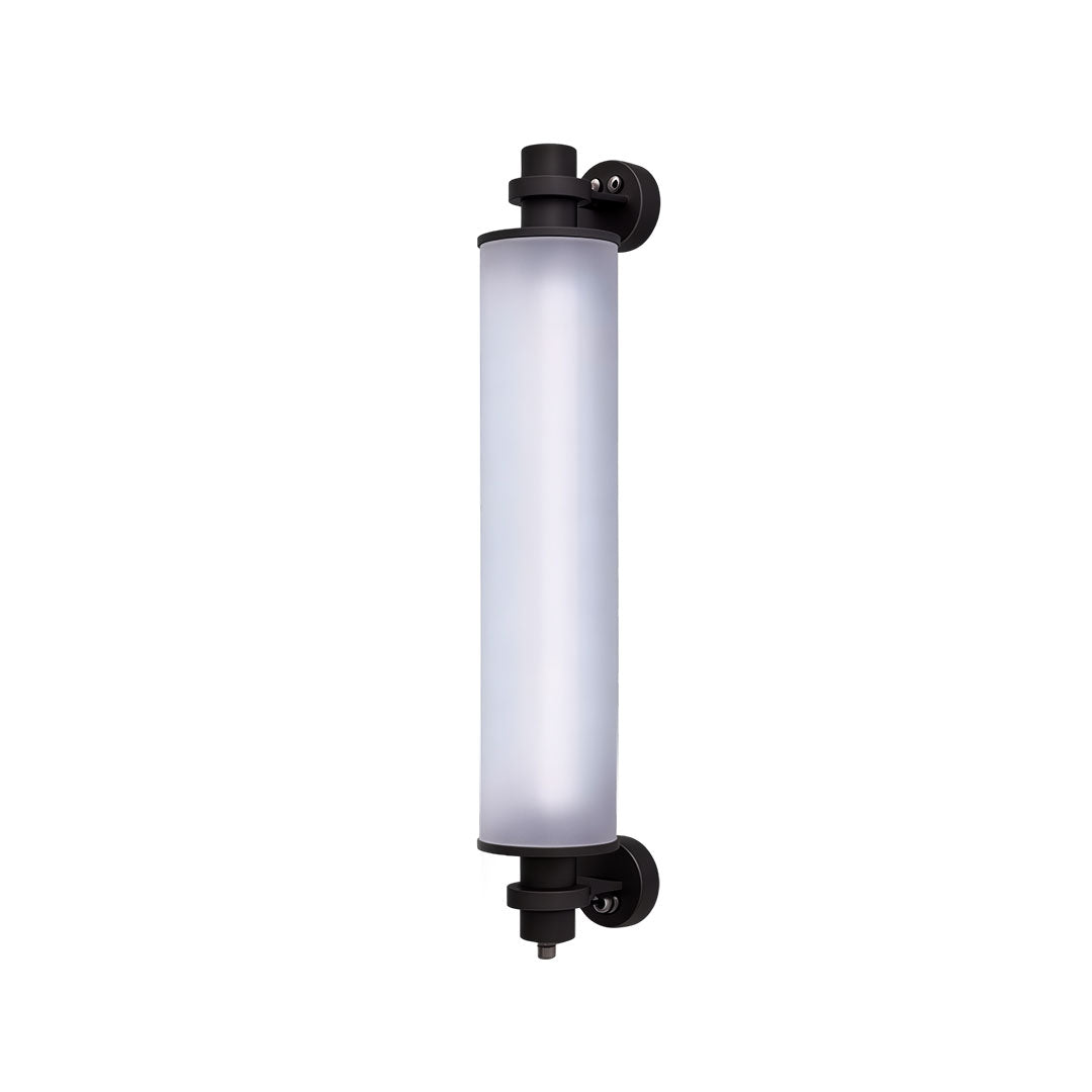 Cylindrical LED Outdoor Wall Sconce in Gray Aluminum