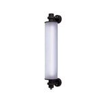 Cylindrical LED Outdoor Wall Sconce in Gray Aluminum