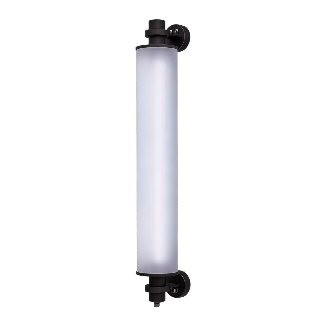 Cylindrical LED Outdoor Wall Sconce in Gray Aluminum