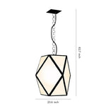 Pavilion Outdoor Pendant Light – Contemporary Black Stainless Steel LED Lantern