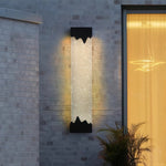 Linear Crystal Wall Sconce in Matte Black, Modern Minimalist LED Lighting