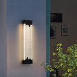 Linear Crystal Wall Sconce in Matte Black, Modern Minimalist LED Lighting