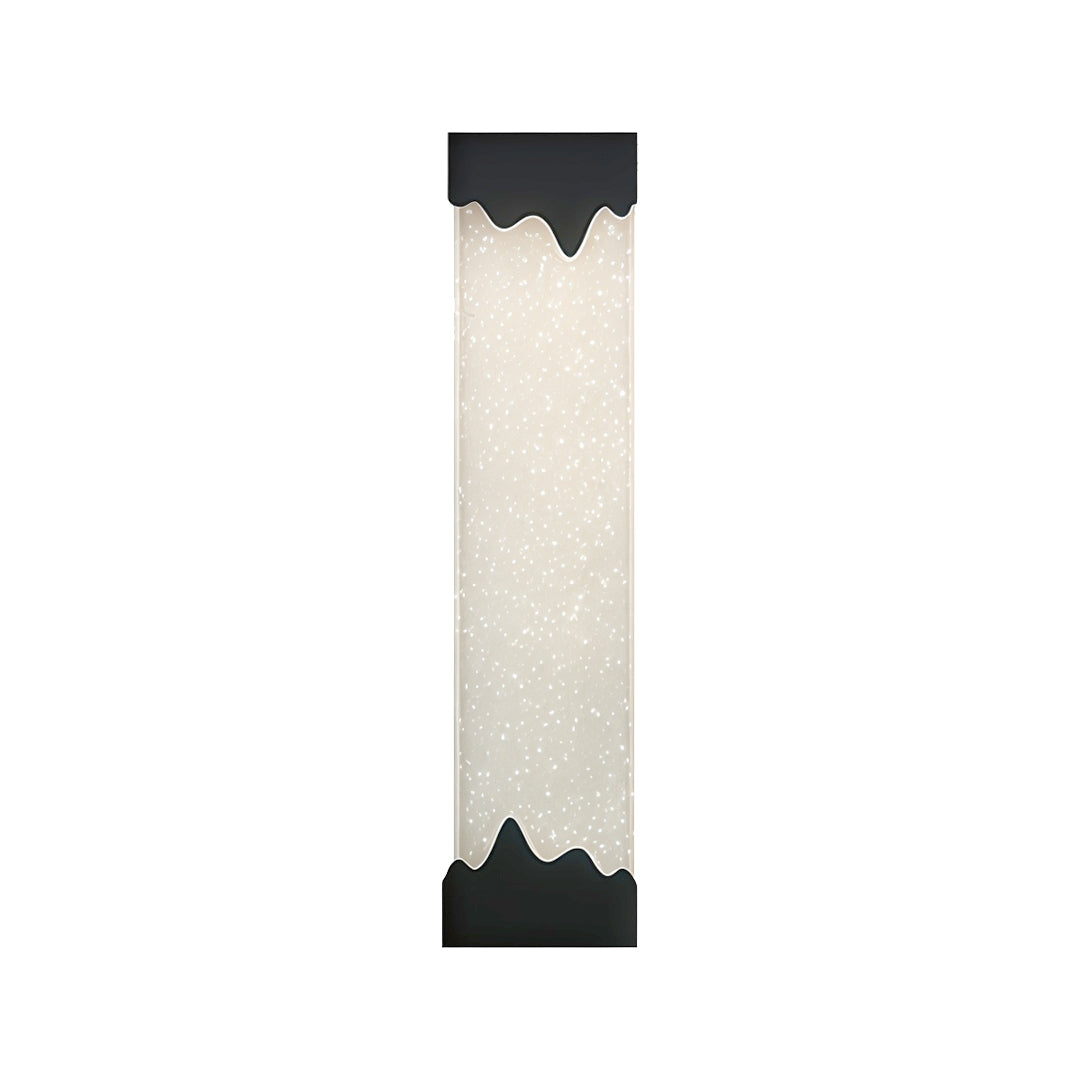 Linear Crystal Wall Sconce in Matte Black, Modern Minimalist LED Lighting