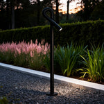 Modern Bollard Light Post – Black Stainless Steel Outdoor Landscape Lamp