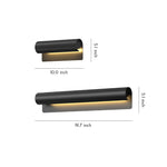 Copper Linear Outdoor Wall Sconce with Warm LED Light, IP65 Waterproof