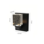 Crystal Outdoor Wall Sconce — IP65 Waterproof LED Light in Black Stainless Steel