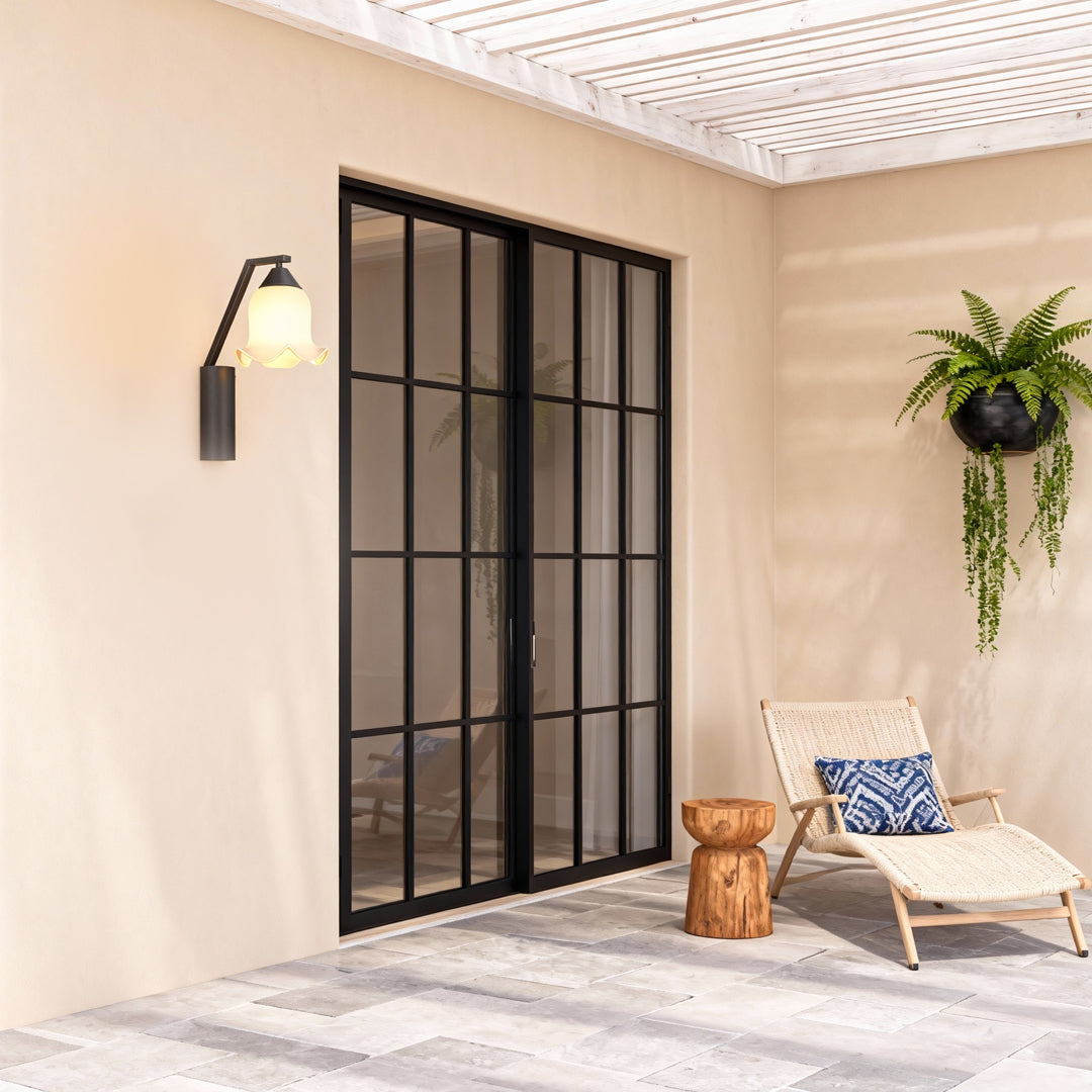 Modern Flower Wall Sconce for Outdoor Garden and Patio Lighting