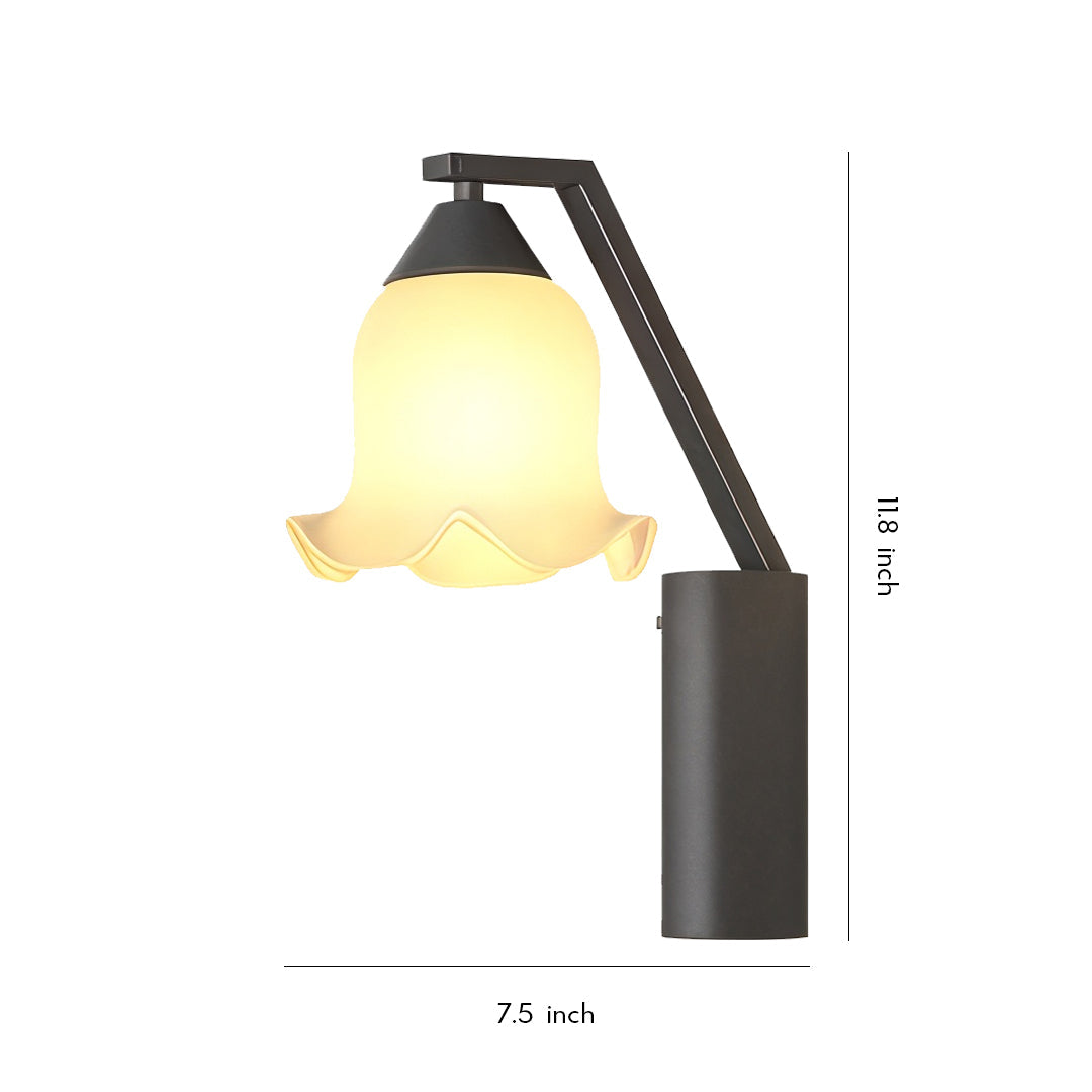 Modern Flower Wall Sconce for Outdoor Garden and Patio Lighting