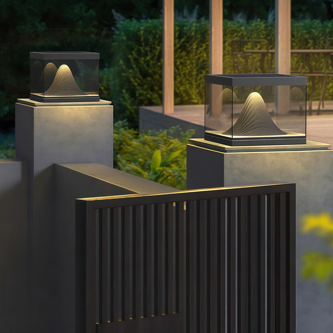 Outdoor Pillar Lights Stainless Steel Landscape Lighting for Modern Entryways