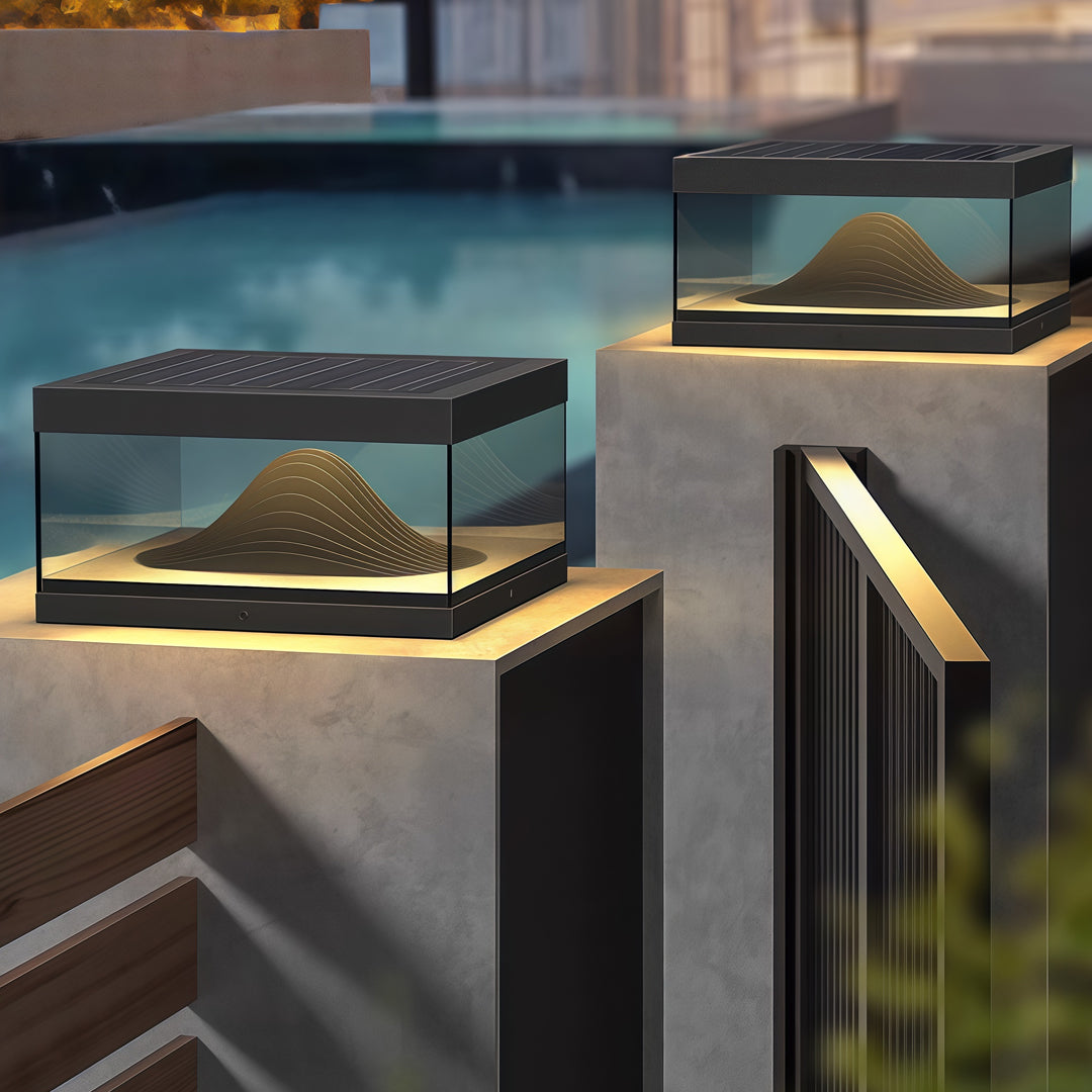 Outdoor Pillar Lights Stainless Steel Landscape Lighting for Modern Entryways