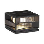 Modern Outdoor Pillar Light in Black Stainless Steel with LED