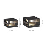 Modern Outdoor Pillar Light in Black Stainless Steel with LED