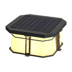 Modern Pillar Top Outdoor Lights in Gray Stainless Steel