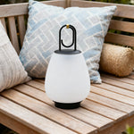 Portable Table Lamp with USB Charging, Mid-Century Design in Iron and Glass