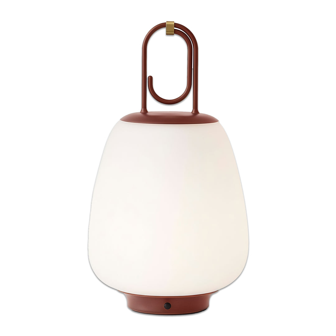 Portable Table Lamp with USB Charging, Mid-Century Design in Iron and Glass