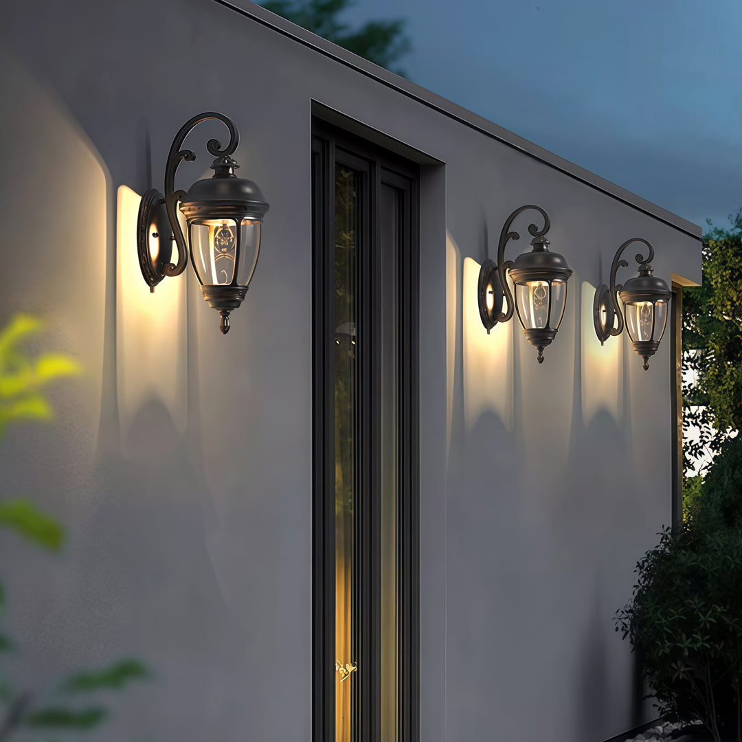 Heritage Outdoor Wall Sconce with Clear Glass Shade