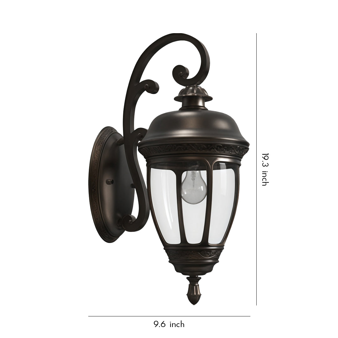 Heritage Outdoor Wall Sconce with Clear Glass Shade