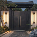 Outdoor Linear LED Wall Sconce in Stainless Steel, Modern Waterproof Courtyard Lighting
