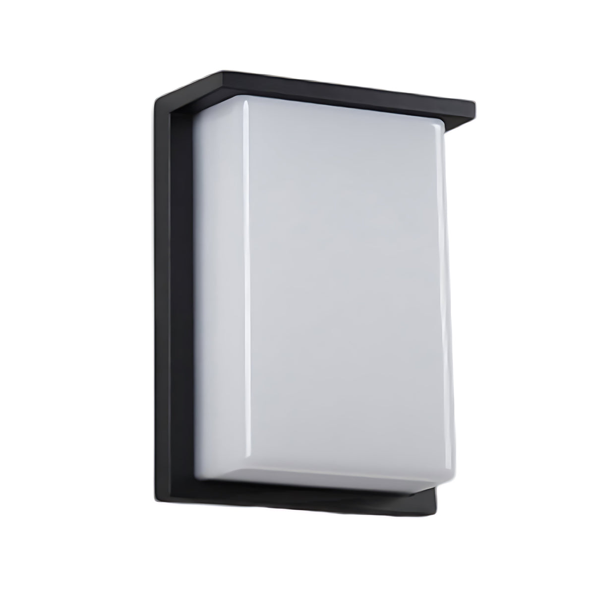 Modern Rectangular LED Outdoor Wall Sconce, Matte Black Aluminum, IP65 Waterproof