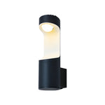 Modern Outdoor Wall Sconce with Adjustable Color Temperature, Black Aluminum