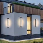 Modern Minimalist Outdoor Wall Sconce in Black Stainless Steel