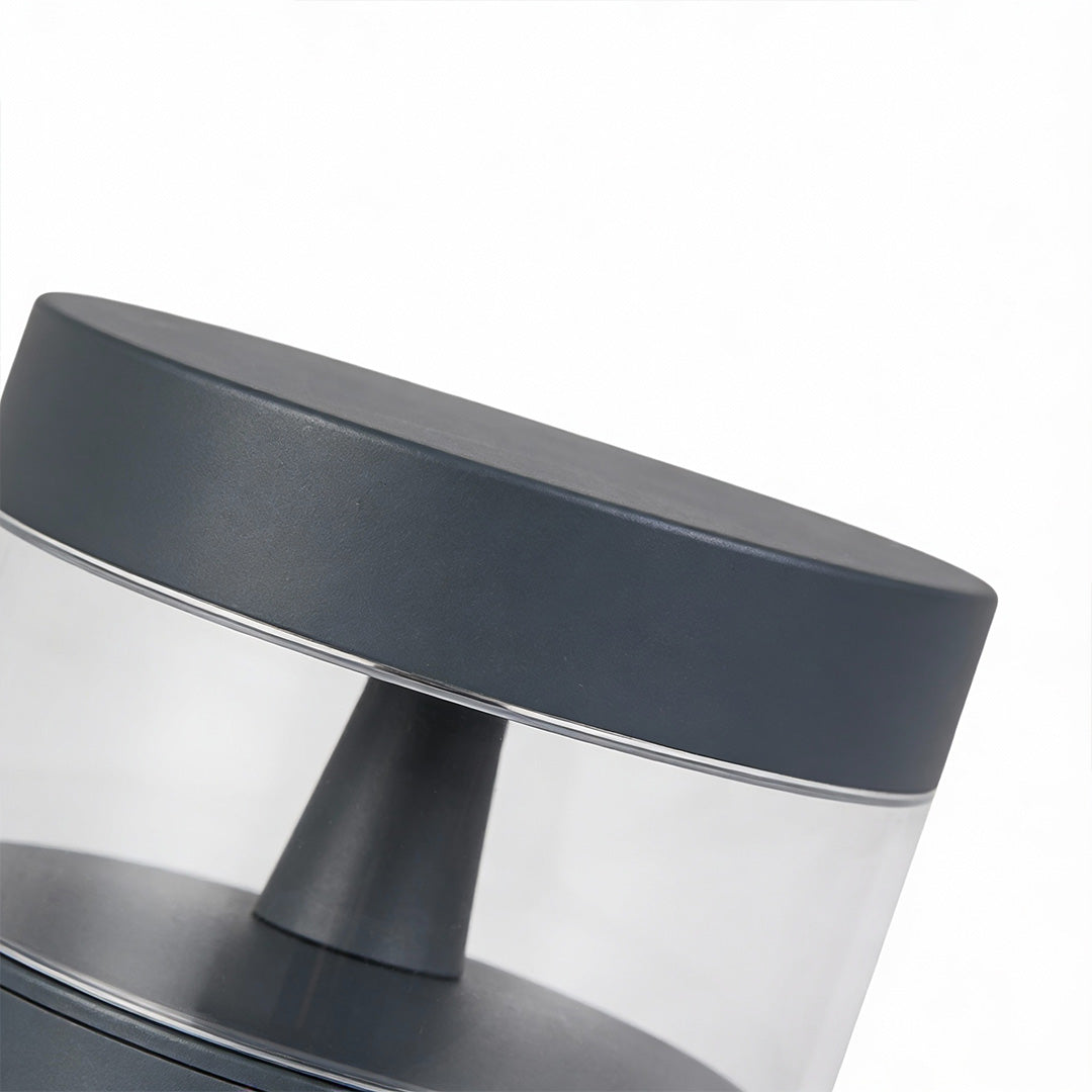Minimalist LED Path Light – Sand Gray Aluminum Bollard for Modern Landscapes